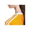 Adidas Originals Adicolor Series Striped Soft Round Neck Pullover Short Sleeve T-Shirt Women T-Shirts Yellow IY7224