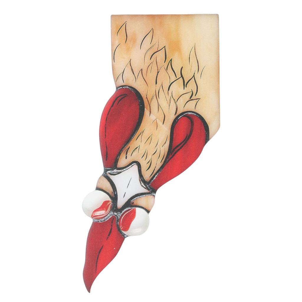 Rooster Window Corner Decor Acrylic Handcrafted Cute Funny Peeping Rooster Window Decoration for Home Balcony