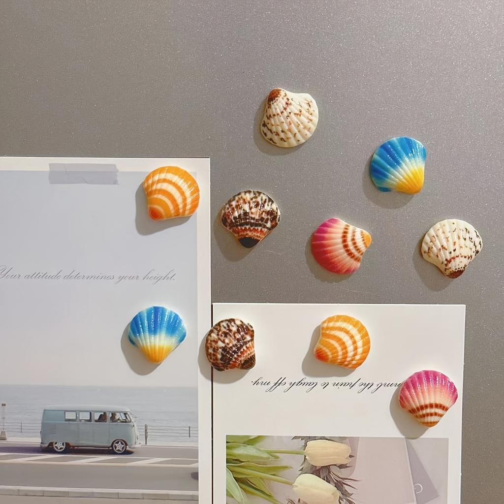 5 шт., милые магниты на холодильник в виде ракушек, магниты на холодильник в виде ракушек на морском побережье, прочные декоративные магнитные наклейки для кухни