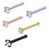 Stainless Steel Nose & Ear Stud Set: Mini Zircon, Straight & Curved Bars