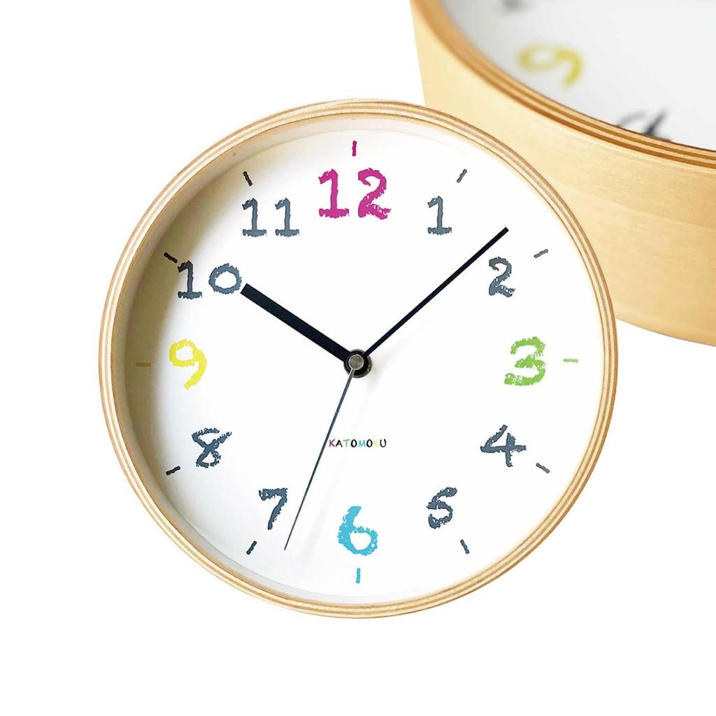 KATOMOKU Plywood Wall Clock 14 Wall Clock Continuous Second Hand km-85NA 202mm (radio Clock)
