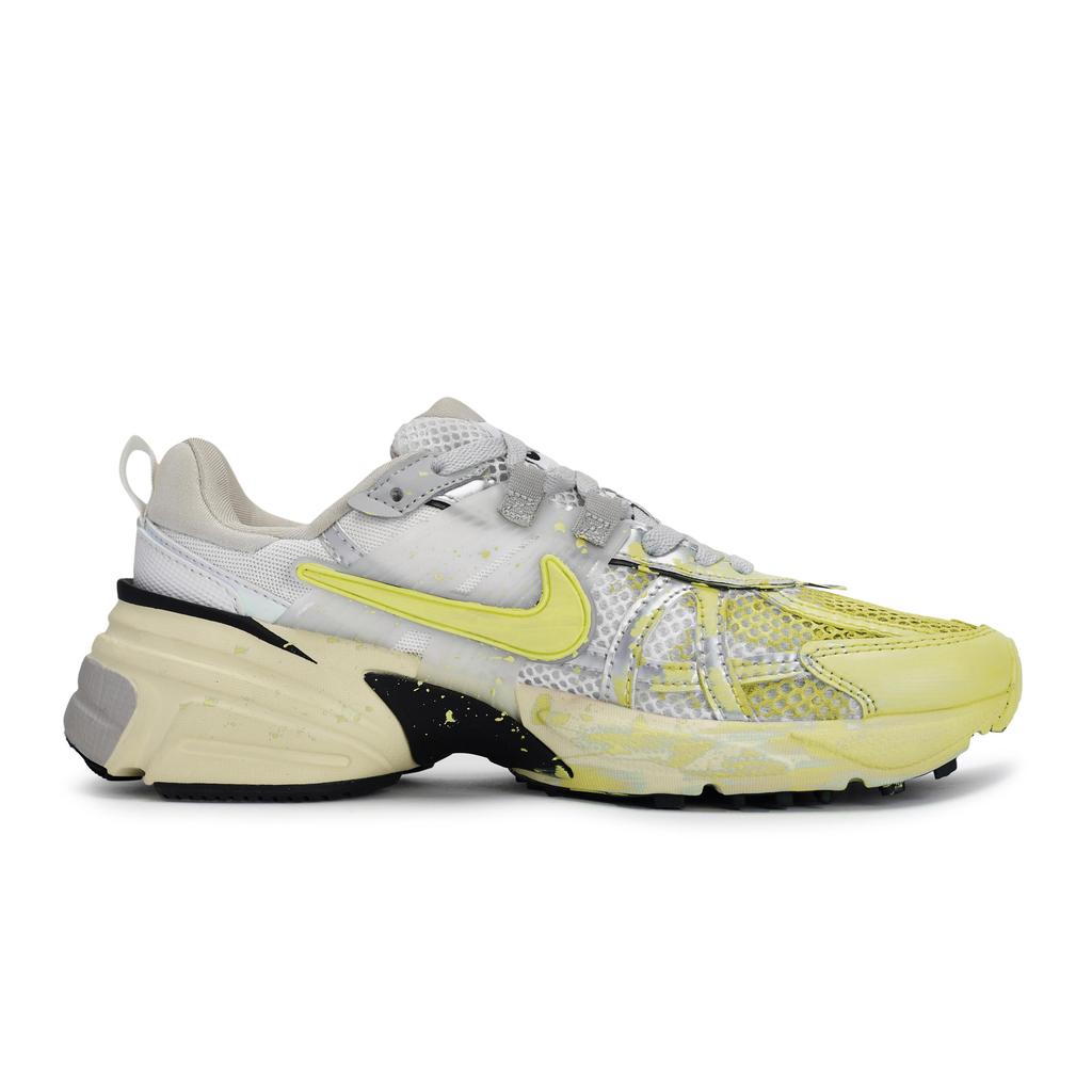 Nike V2K Run Скользкие Устойчивые к истиранию Низкие Повседневные Беговые Кроссовки Женские Серебристо-Желтые FD0736-100(Team80-V2KSBOX)
