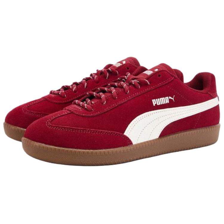 Puma 9-T Замшевые Универсальные Удобные Низкие Кроссовки для Тренировок Унисекс кроссовки Красные 406756-04