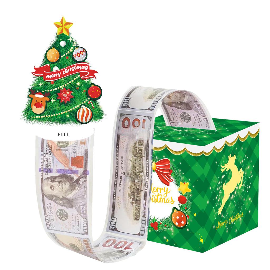 Подарочная коробка с узором на тему Рождественской зеленой елки, декор для рождественских и праздничных мероприятий