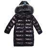 -30 Degrees Warm Down Jacket For Girls Fox Fur Kids Girls Winter Jacket Coat Children Boys Outerwear