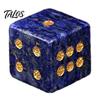 Настольная игра Маджонг Кости Натуральные Ручная Резьба Каменные Кости, Мини Лечебная Доска из Искусственного Хрусталя 6-гранные Золотые Точки для Настольной Игры, Казино Удобная