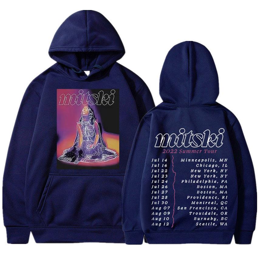 Толстовки Singer Mitski Tour, женские толстовки унисекс в стиле каваи, осенне-зимний спортивный костюм для пар, пуловер большого размера, Harajuku Streetweat