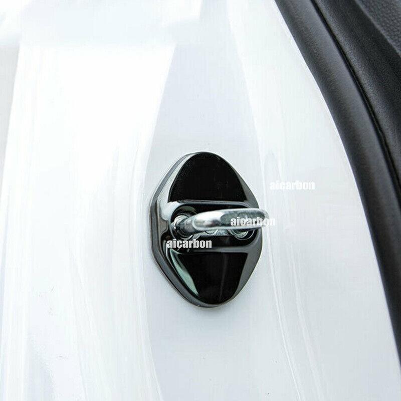 4x Black Titanium Door Buckle Protection Cover Trim For Toyota Corolla 2020-2024