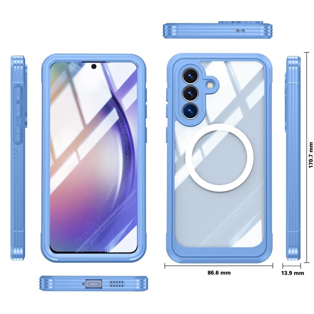 Case for Samsung Galaxy A57 5G, Shockproof, with glass, for MagSafe, blue