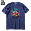 COOLMIND QI0311A Cool Loose o-neck Summer Printed Casual Men T Shirt Short Sleeve 100% Cotton Cotton Comfortable Fabric Tshirts