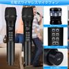 Kithouse Wireless Karaoke Microphone Set of 2, Rechargeable, UHF 10-Channel, LED Display, Handheld Dynamic Microphone, Simultaneous Use with Multiple