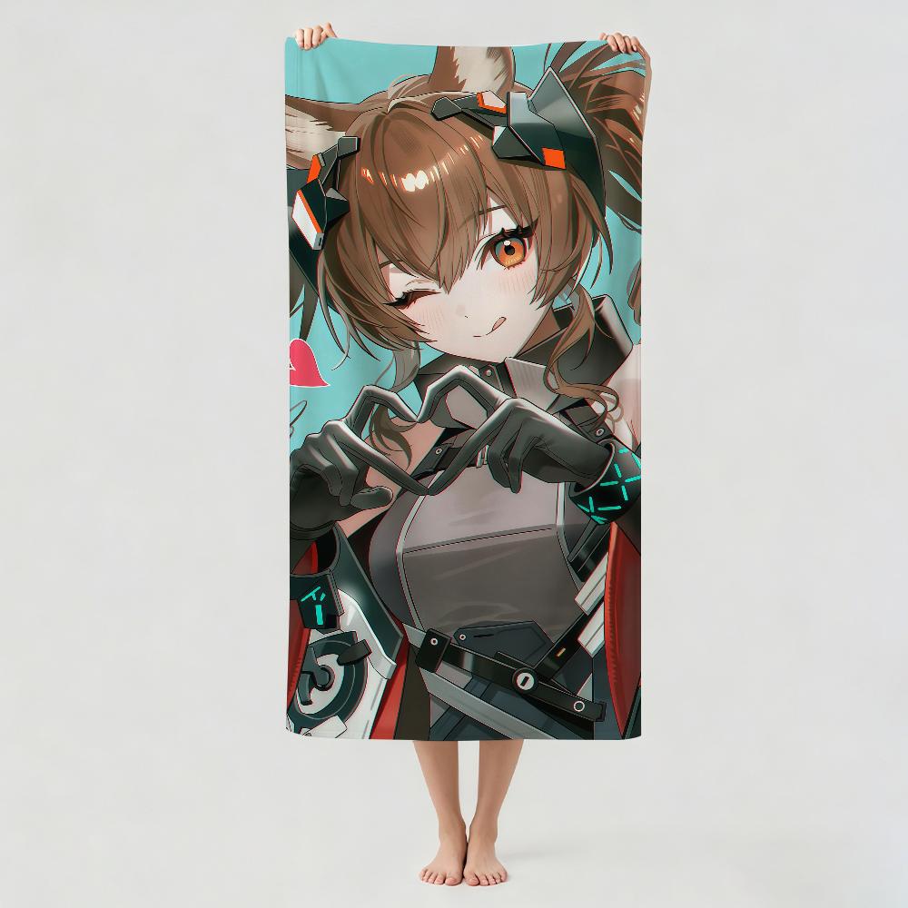 Игра Arknights Endfield Гильберта Полотенце для сушки Полотенце для ванны Применимо для легкого плавания, кемпинга, йоги, пляжа, улицы