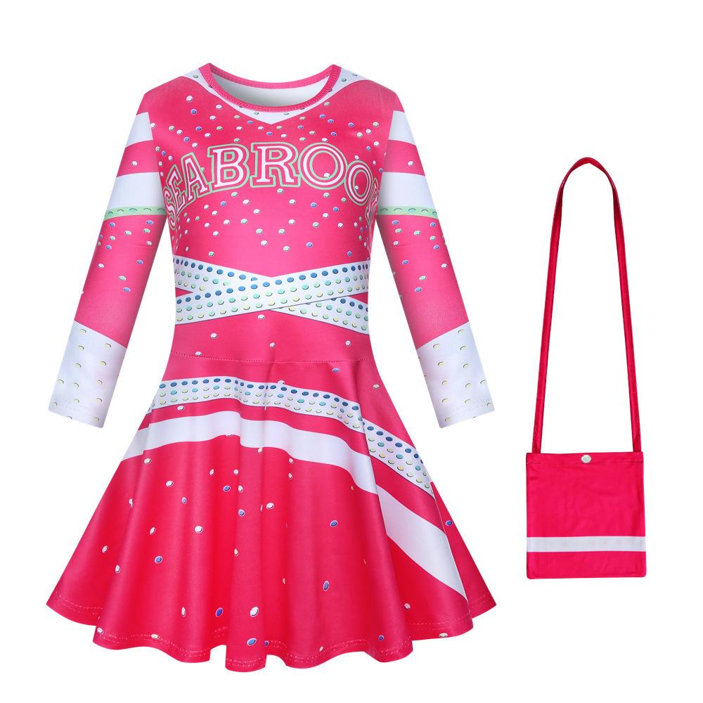 Halloween New Cosplay Zombie High School Dress-Up Dress, Children'S Cheerleading Performance Costume Skirt