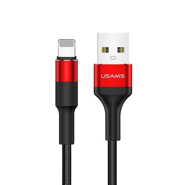 Kabel Lightning USAMS 1,2m Szybkie ładowanie Czerwony