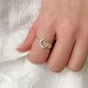 Melliv Silver Heart Unbalanced Ring_mvr12