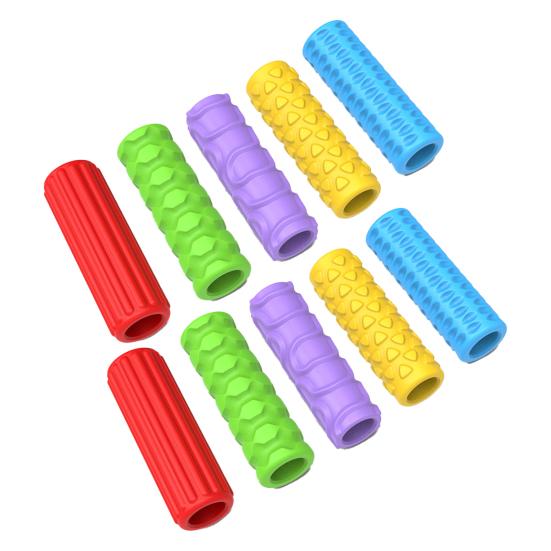 Текстурированная силиконовая накладка на ручку, сенсорные фиджет-игрушки для детей, студентов, взрослых, многоразовый инструмент для письма для снятия стресса и тревоги