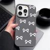Bowknot Pattern Matte Leather Texture Case For iPhone 16 Pro Max 15 Pro 14 13 12 11 Solid Color Slim Shockproof TPU Soft Phone Cover