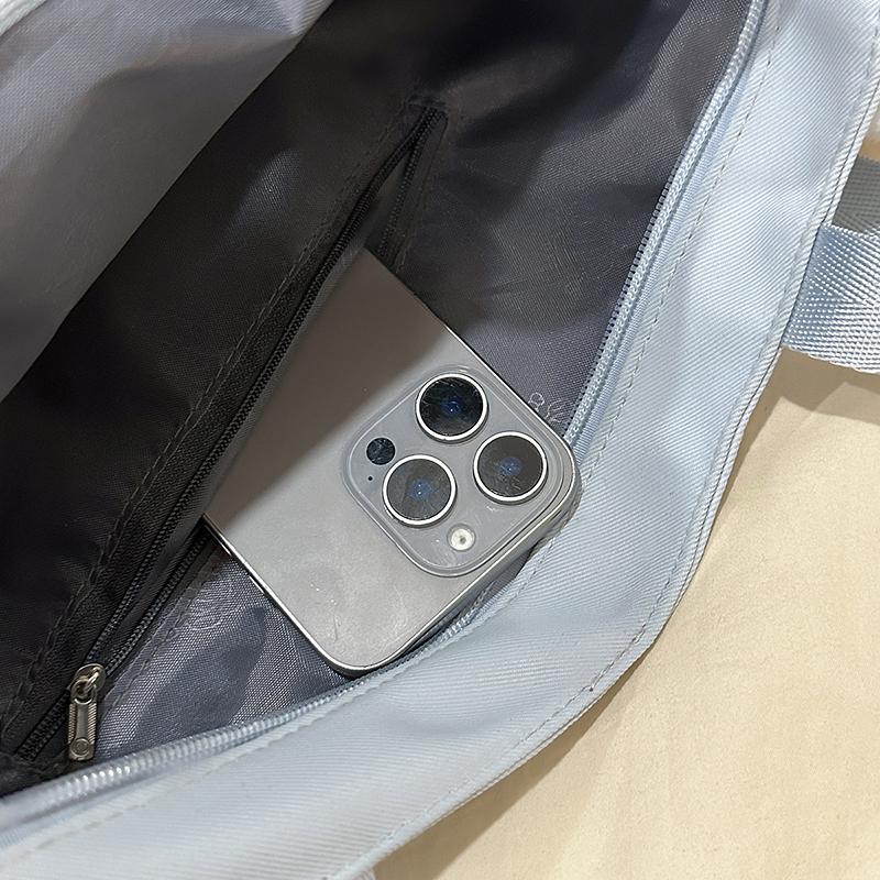 Сумка кроссбоди с цветными блоками, женская сумка на плечо в студенческом стиле, сумка-тоут большой вместимости для учеников средней школы