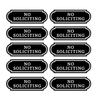 10Pcs Small No Soliciting Signs Self-adhesive Stickers Waterproof PVC Fade-Resistant No Solicitation Stickers