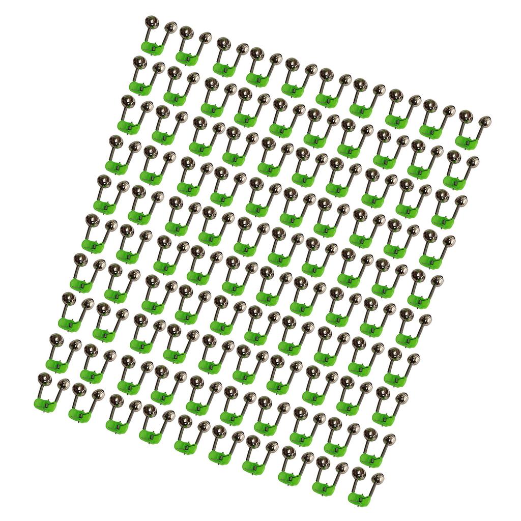 100Pcs Loud Alarm Fishing Rod Indicator Alarm Fishing Rod Bell Rod Clamp Twin Bells Outdoor Fishing Accessories Tools