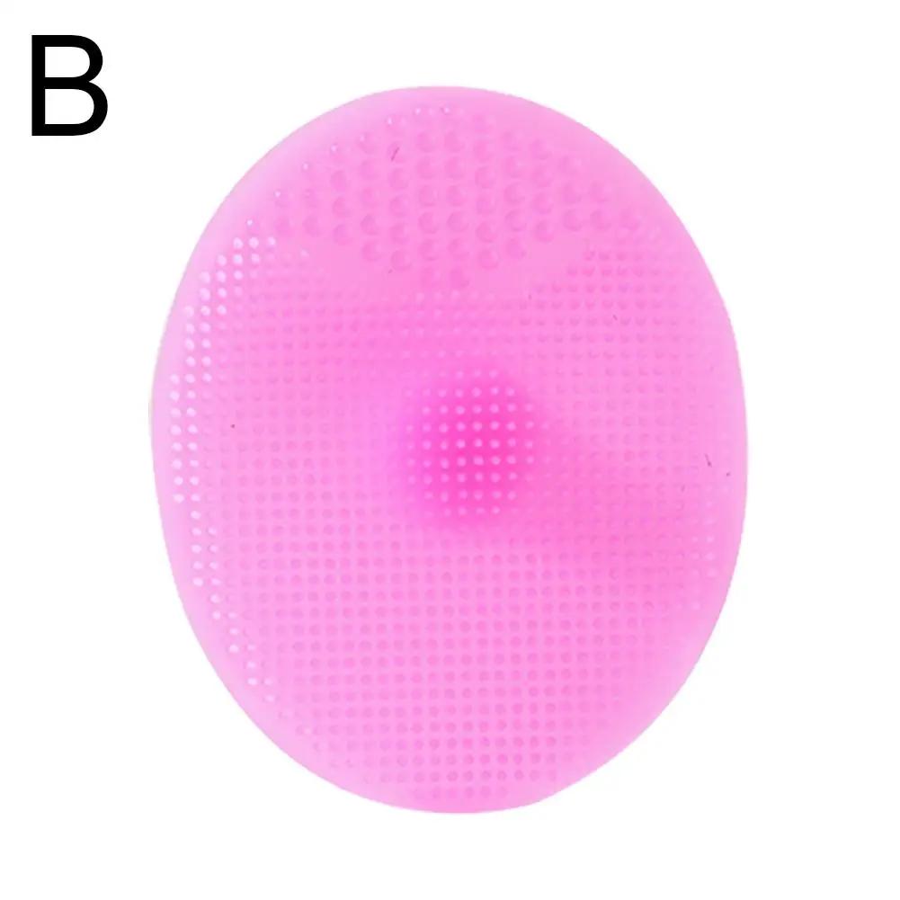 Facial Silicone Cleansing Brush Oval Shape Lightweight Exfoliator Face Scrub Massager Wash Cleaning Brush Beauty Tool Soft H4R7