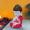 Полирезиновая статуэтка Будды, декоративная фигурка, маленький монах-будда, розовая