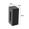 Yamazaki Jitsugyo 4002 Magnetic Tissue Case Black W26 x D13 x H10cm Tower Moisturizing Tissue Kitchen Paper Compatible with Paper Boxes up to Height