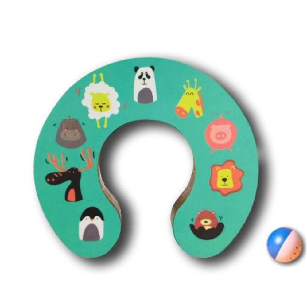 Когтеточка из гофрированного картона 2 в 1 Cat, Когтеточка для кошек с колокольчиком, Интерактивная игрушка-когтеточка, Когтеточка из картона, Когтеточка