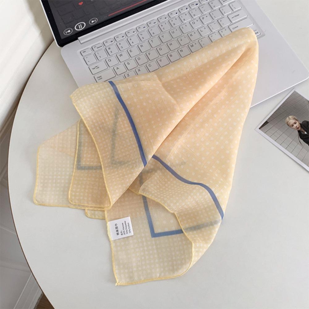 Шелковый летний треугольный платок в пасторальном стиле женская повязка для волос винтажный свежий цветочный ободок для путешествий