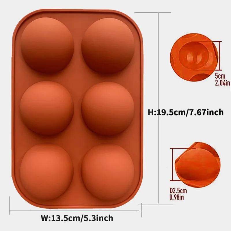 3D Round Half Sphere Silicone Mold for Cake DIY Baking Chocolate Eco-Friendly Cake Mold