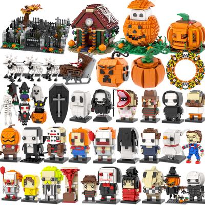 MOOXI Фестиваль Ужасов Хэллоуина Серия MOC Модель Кирпич DIY Игрушка для Взрослых и Детей Набор Строительных Блоков Монтессори Подарок Декор Комнаты