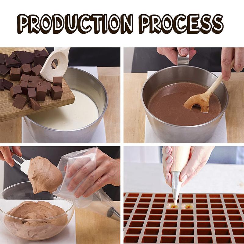 80-луночный квадратный пищевой силиконовый противень для коричневого сахара с помадкой, квадратный противень для шоколадного льда, форма для выпечки, кухонная выпечка