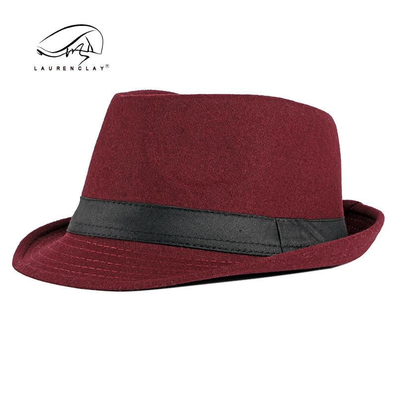 Весна и Осень Новая Мода Повседневная Шляпа-Топ Женская Британская Мода Черная Джазовая Шляпа Шерсть Универсальная Шляпа Среднего и Пожилого Возраста Тренд