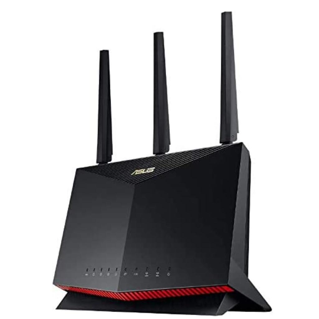ASUSTek Ethernet WiFi Wireless Router WiFi6 Dual Band Gaming with Mesh Function 4LDK Compatible with 4804+861Mbps RT-AX86U (A) 3-Story / PS5/Nintendo