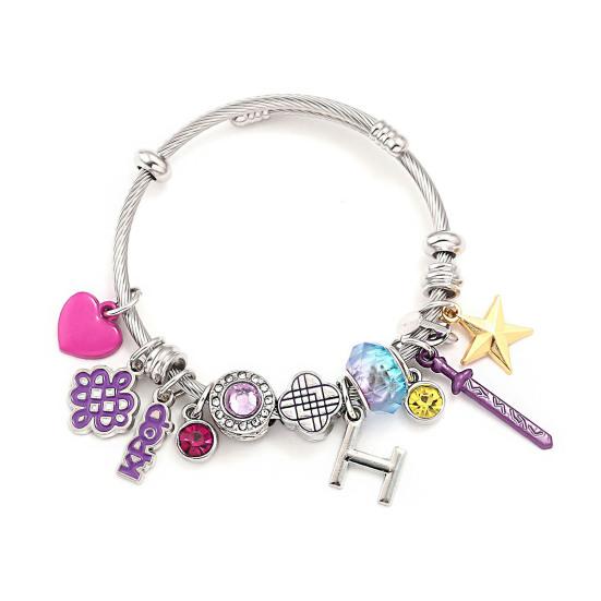 Браслет в стиле Охотников на демонов, цинковый сплав, эмаль, кошачьи шармы, змеиная цепочка, устойчивый к выцветанию, легкий, готическая фэнтези бижутерия, аксессуары