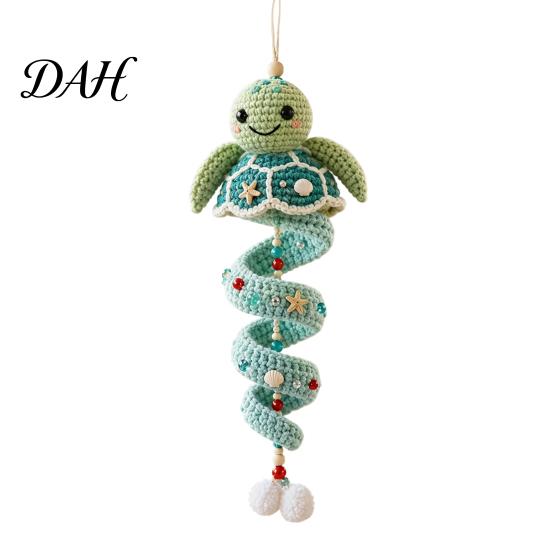 Crochet Supplies for Travel Ocean Animal Spiral Kit, DIY Coastal Hanging Ornament Beginner Craft Crafting Set with Yarn Kit And Accessories