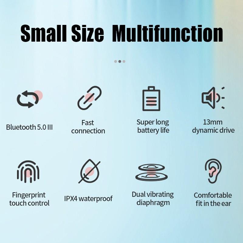 Lenovo Наушники LP40 TWS Bluetooth 5.0 с двойным стереофоническим шумоподавлением и басами с сенсорным управлением, наушники с длительным режимом ожидания