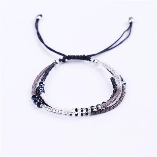 Богемный женский красочный многослойный браслет из бисера ручной работы, тканый ювелирный подарок