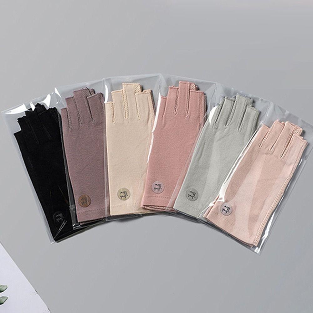 Тонкие перчатки для защиты от солнца Эластичные митенки с защитой от УФ-лучей Модные солнцезащитные перчатки для улицы