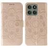 For Motorola Edge 60 Pro 5G Case PU Leather Mandala Imprinted Design Wallet Phone Cover