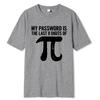 Мужская футболка 100% хлопок с принтом математических уравнений, забавная мужская футболка, модная футболка большого размера, мой пароль — последние цифры числа Пи