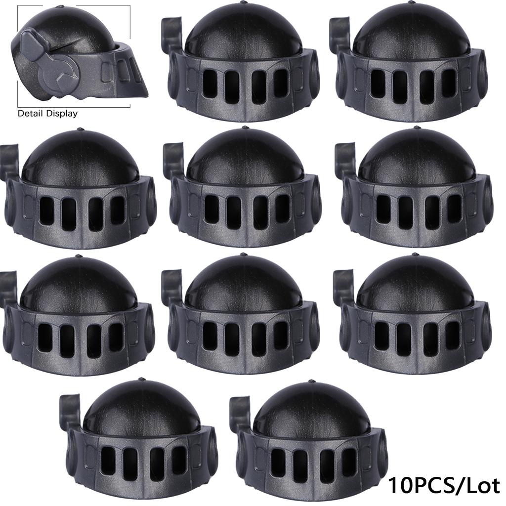 MOC Средневековые Шлемы Рыцарей Набор Строительных Блоков Аксессуары для Солдат Армии Кубики Игрушки Подарок для Мальчиков