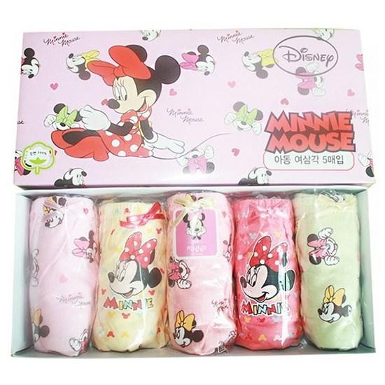 Minnie Mouse Girls' 5-Piece Briefs Set, a Popular Character In Korea