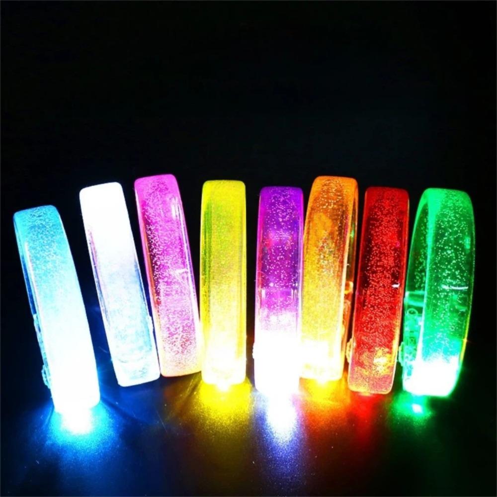 10 Pieces High Transparency Light Up Bangle Glow in The Dark Luminous Wristbands  Night Events