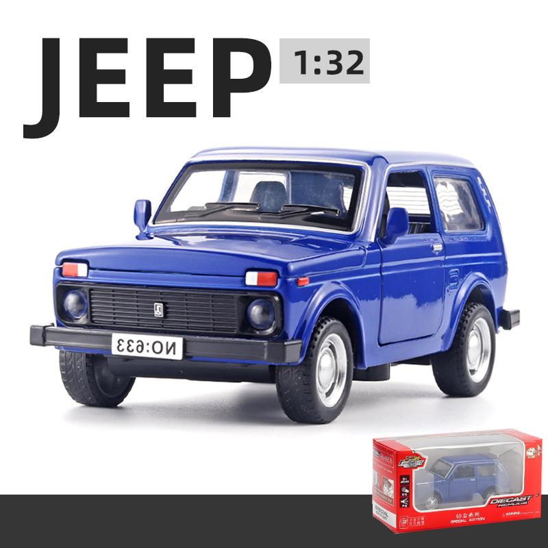 Масштаб 1/32 Lada NIVA, литая под давлением модель автомобиля, игрушечный автомобиль с откатным механизмом, звуком и светом для детей, коллекция подарков для мальчиков и девочек
