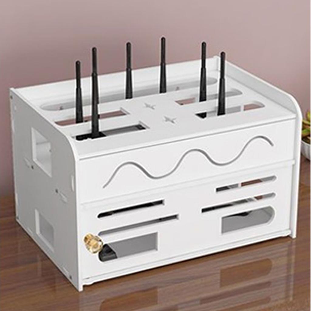 Коробка для хранения роутера WIFI без пробивки, двухслойная, малого размера, полка для хранения кабелей для дома