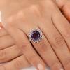 925 Sterling Silver African Amethyst Gemstone Handmade Jewelry Ring For Wedding RR-7-5
