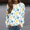 Women's Fashion Casual Long Sleeve Printed Round Neck Sweatshirt Top