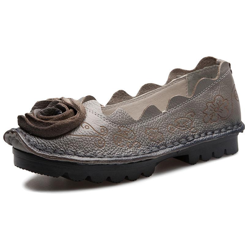 Женские мокасины на плоской подошве, женские туфли ручной работы из натуральной кожи, осенние розы, балетки на плоской подошве, женские туфли Zapatos