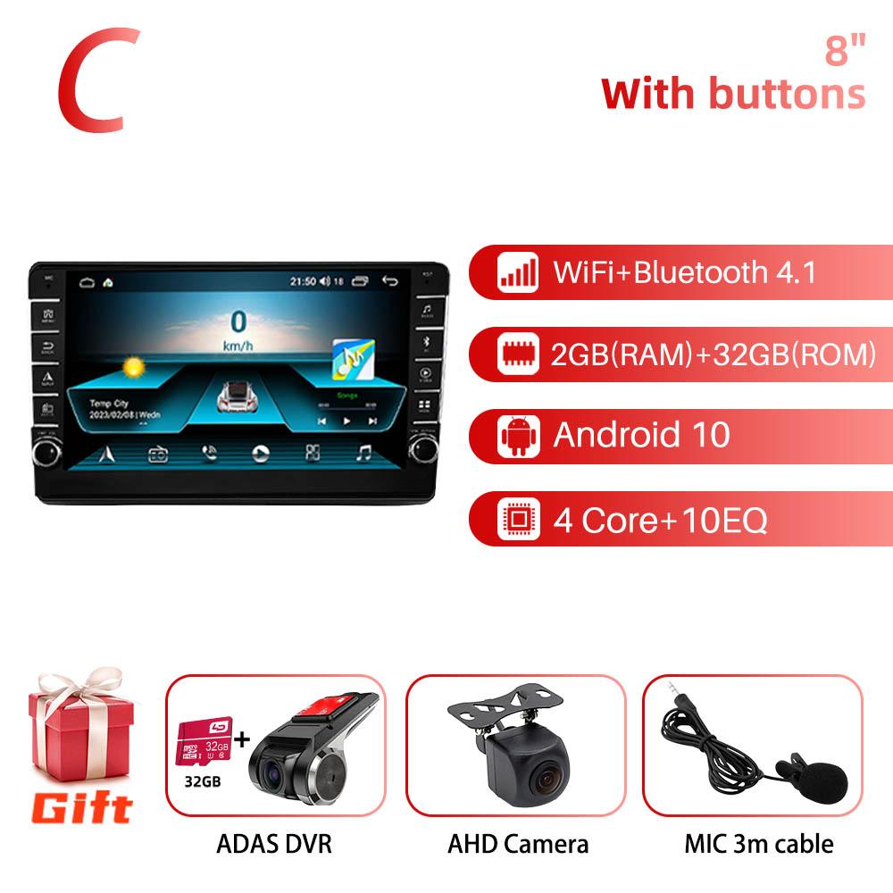 2 Din Android Radio Car GPS Navigation for Ford New Transit 2009-2019 Head Unit Autoradio Multimedia Player Stereo Audio Auto